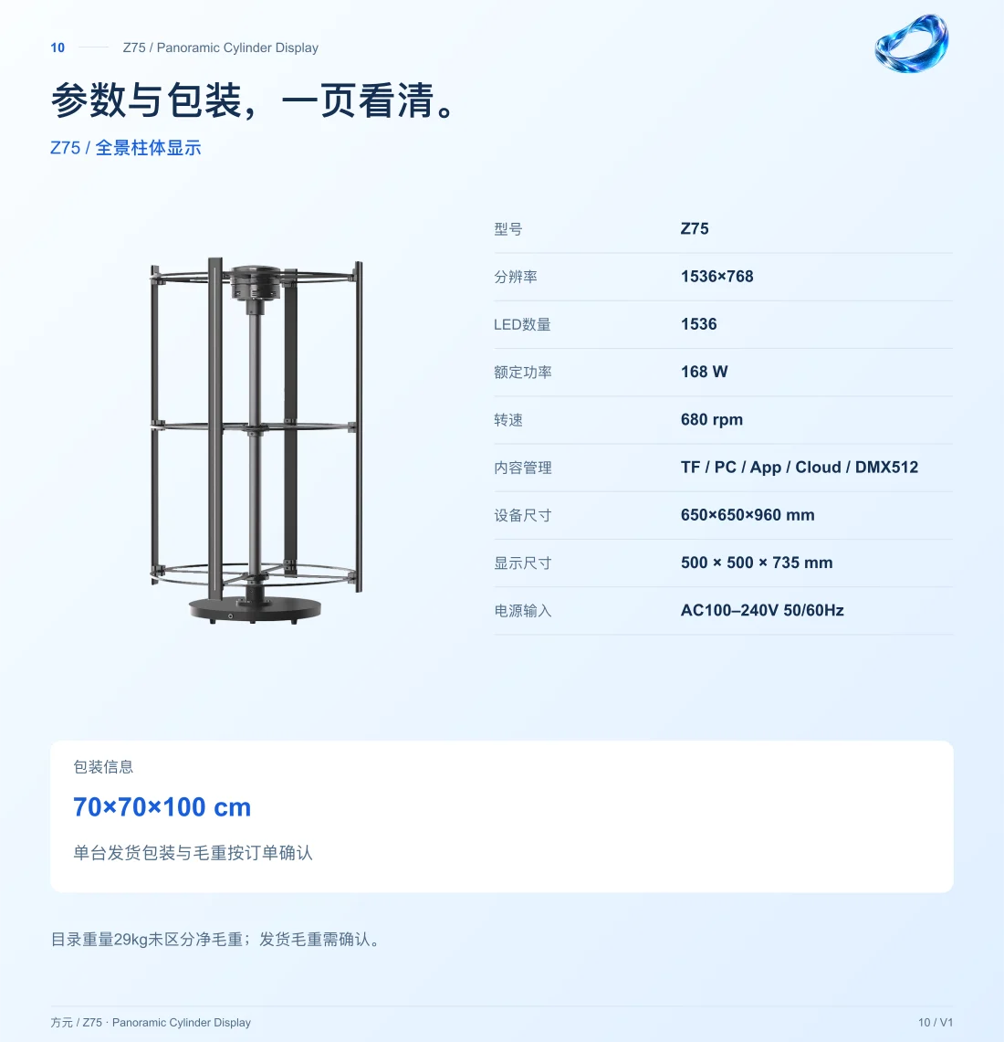Z75 · 全景柱体显示 中文详情,第 10 页